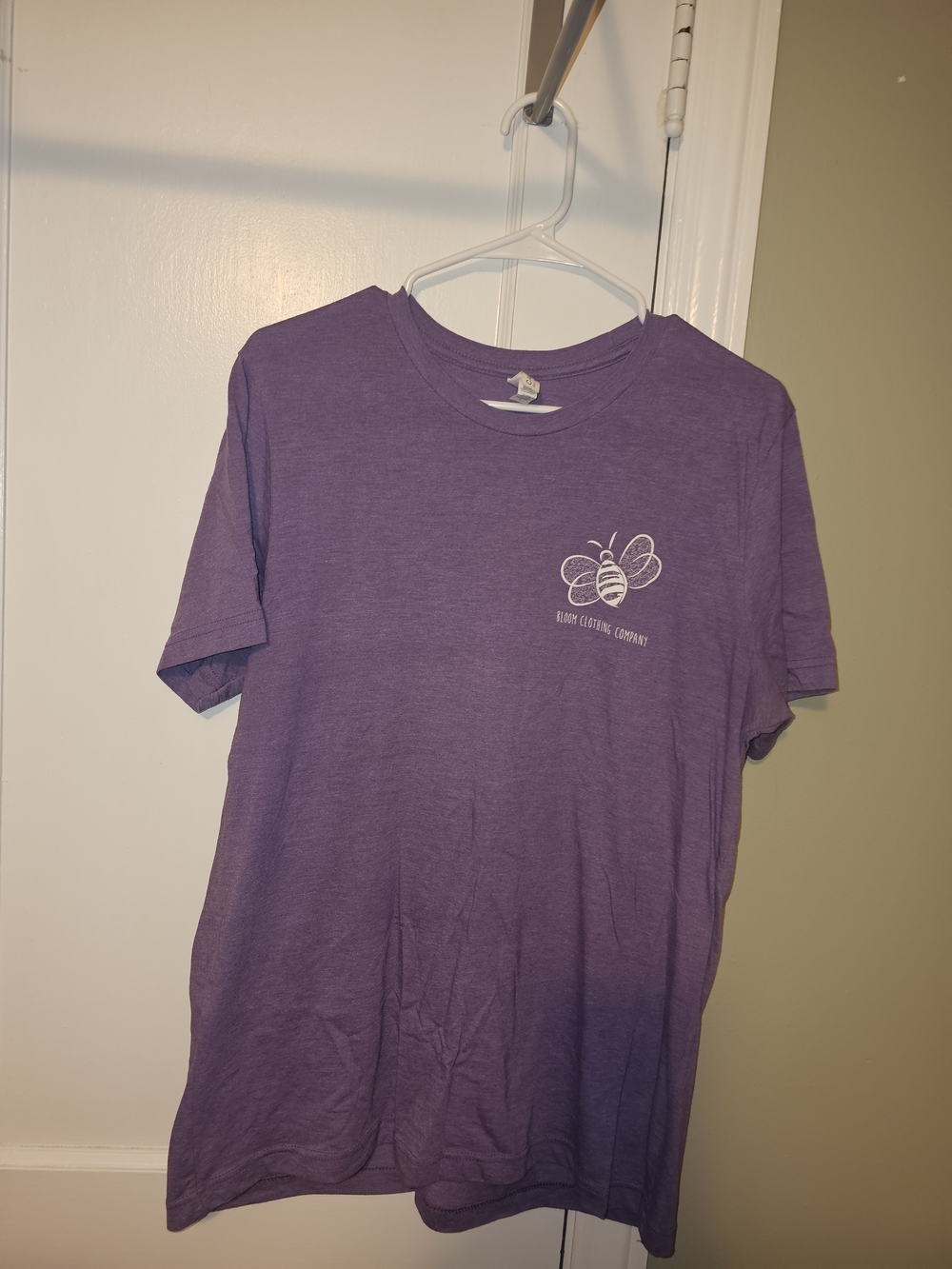 Bella Canvas Purple Short Sleeve Tee with Bee Graphic